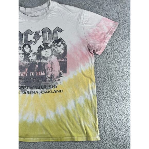 AC/DC Highway To Hell Shirt Mens Large Tie Dye Band Tee Retro 80s Rock N Roll - Picture 5 of 11